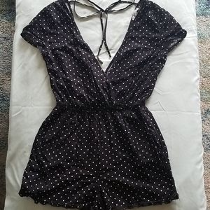 COPY - Cute black and white polka dot romper